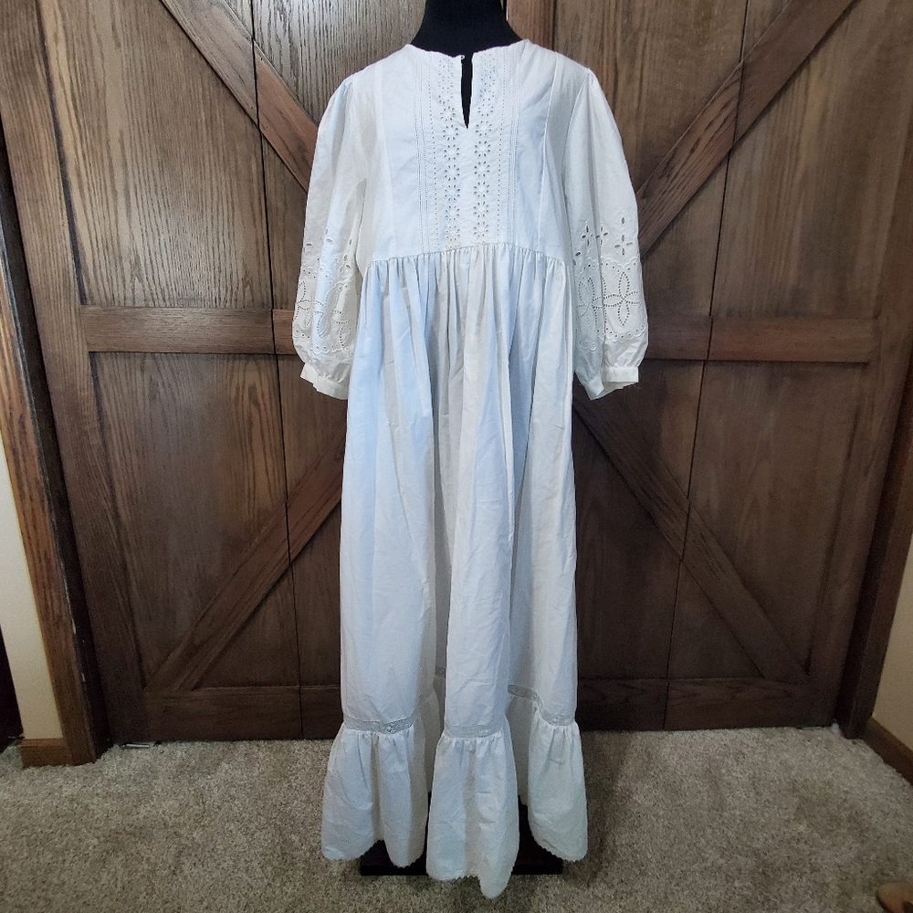 MaxMara White Cotton Dress